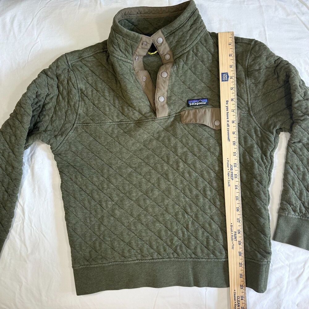 Patagonia Organic Cotton Quilt Snap-T Pullover Men's Size S Small Green - Picture 7 of 16